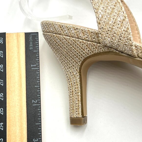 Paradox London Womens Size 7.5 Helice‎ Champagne Gold Dress Sandals Heels Shoes - Picture 13 of 13